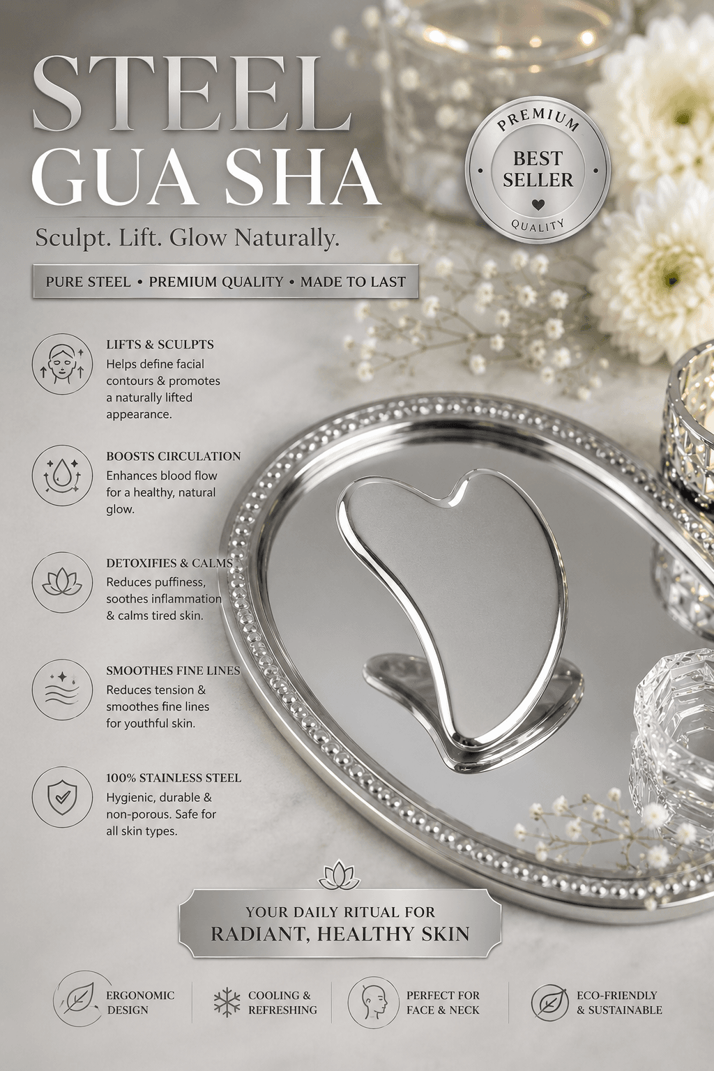 Stainless Steel Gua Sha